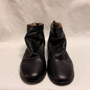 NYDJ Cailian Black Leather Ruched Ankle Booties - Size 6.5